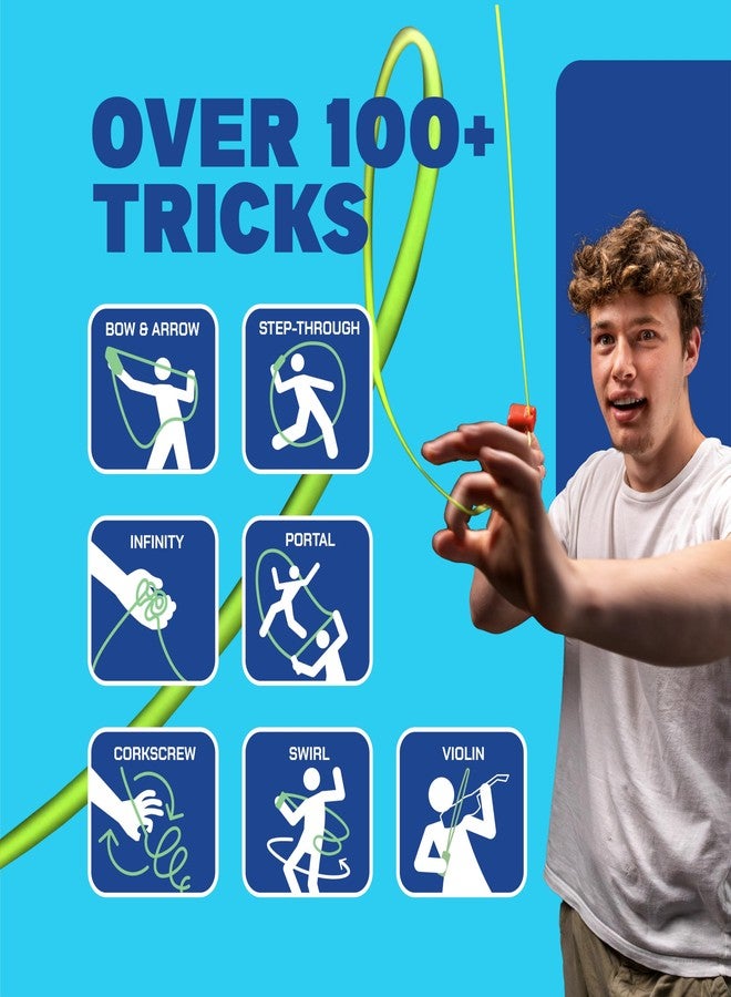 ZipString Original - As Seen on Shark Tank - Classic Rope Launcher Toy, Perfect for Kids & Adults - Fly a String Loop in The Air for Endless Tricks & Fun, Wonderment Awaits, Bold Blue - Image 4